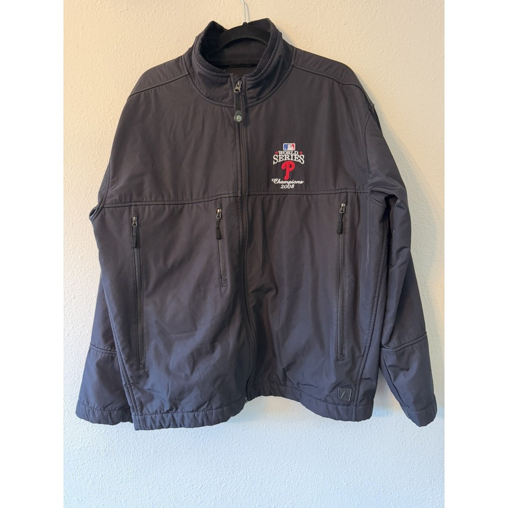 Philadelphia Phillies Men's 2008 World Series Champs Windbreaker Jacket sz large
